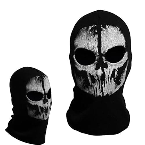 Image of BAIYSFFG Skull Balaclava Ghost Mask New Ghosts Balaclava Bike Skateboard Cosply Costume Skull Mask Ghost Mask (Black Ghost-3)