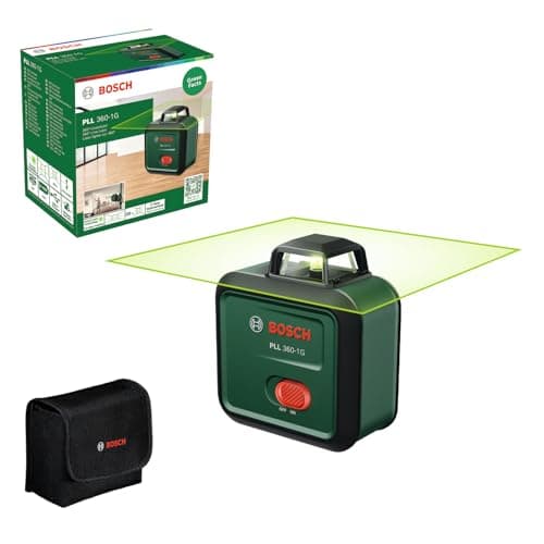 Image of Bosch Plane Laser PLL 360-1G (360° Green Laser, self-Levelling, ±0.4 mm/m Accuracy, Integrated Rechargeable Li-ion Battery, USB-C® Charging, in Cardboard Box)