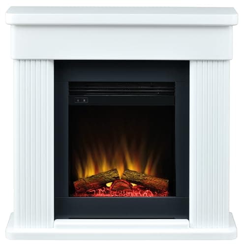 Image of Dimplex Portland 16" Optiflame Complete Suite, Fully Assembled Electrical Fireplace With Choice Flame Colours, Adjustable Flame Brightness, and Remote Control. 87cm Wide