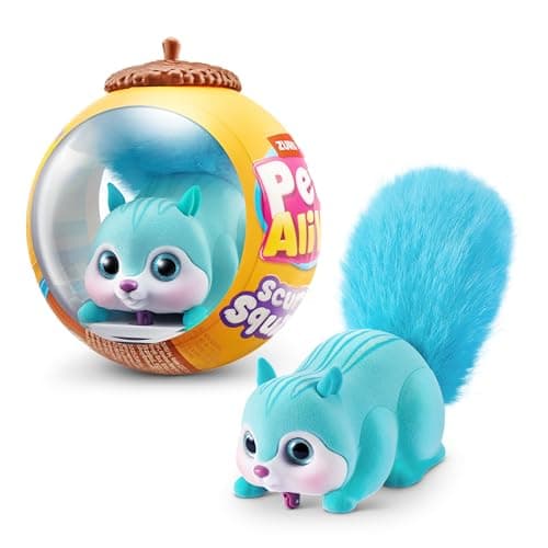 Image of Pets Alive Scurry'n Squirrel (Blue) by ZURU – Interactive Robotic Pet Toy, Moving Squirrel with Realistic Movements and Sounds, Ages 2+, Child Toddler
