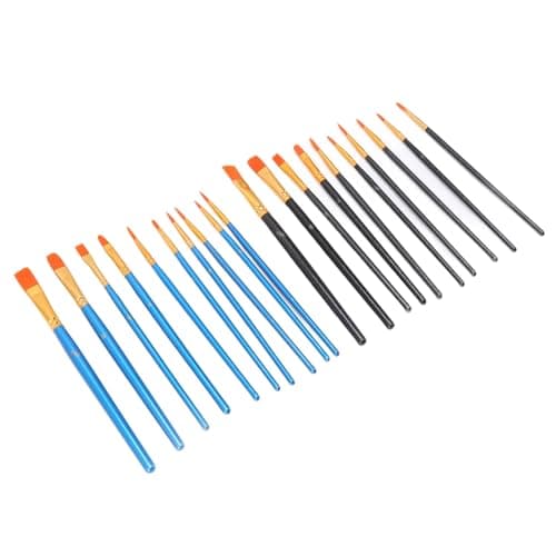 Image of Ahgsup Craft Paint Brushes Wooden Handle for Watercolor Sketching, 10 Different Sizes Watercolor Brushes Set for Art
