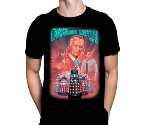 Image of WSH - Darleks Invasion of Earth - Who Fan Merchandise T-Shirt Black
