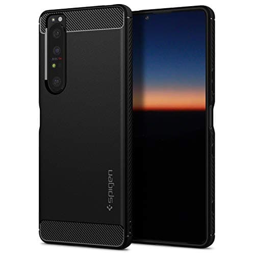 Image of Spigen Rugged Armor Phone Case Compatible with Sony Xperia 1 III - Matte Black