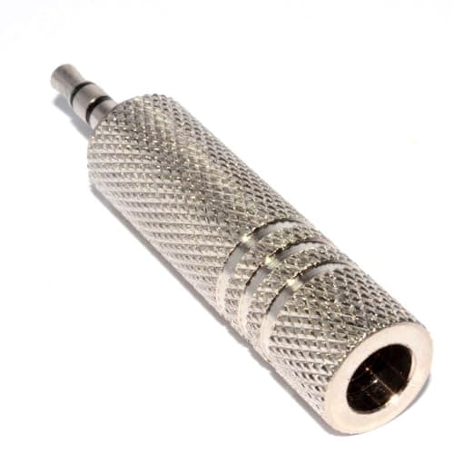 Image of kenable 6.35mm Stereo Jack Socket to 3.5mm Stereo Jack Plug Adapter Metal Body 1/4 inch to 3.5mm Converter Gold Plated Contacts Audio Adaptor