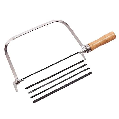 Image of Coping Fret Saw KIT Wood Metal Plastic Precision Cut w/ 5 Assorted Blades 6.5"