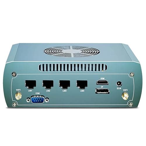 Image of HAICOTECH Mini PC Barebone, Ryzen 5 7535U Desktop Computer, 4x2.5GbE i226-V LAN Micro PC Win-11 Pro, 6 USB, Dual 4K, HDMI, DP, DB9 COM, No RAM NO SSD NO WI-FI