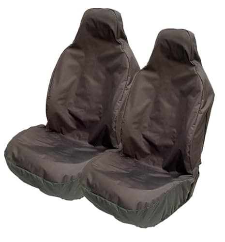 Image of Carseatcover-UK Heavy Duty Black Waterproof Car Seat Covers for BUCKET RECARO SPORTS seats - 2 x Fronts (Airbag Friendly)