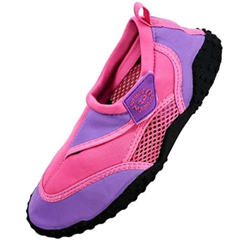 Image of Aqua Beach Surf Wet Water Shoes Boys Girls Mens Womens Unisex Wetsuit Boots (Pink Adult 7)