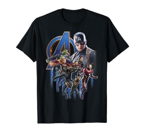 Image of Marvel Avengers Endgame Group Poster Logo Graphic T-Shirt T-Shirt