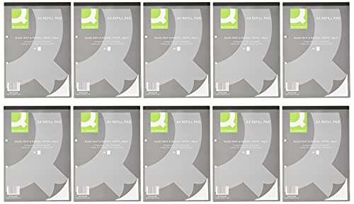 Image of Q-Connect Feint Ruled Margin Head Bound Refill Pad 160 Pages A4 (Pack of 10) KF02228