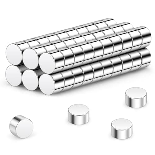Image of Wukong N45 Tiny Magnets 3x2mm | 60 Pack, Small Round Magnets for Craft, Miniature Mangets for Models Craft DIY Refrigerator Home Office
