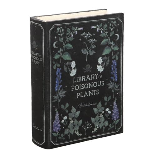 Image of Something Different Wholesale Library of Poisonous Plants Book Shaped Storage Box – Gothic Design – Durable MDF Construction – Ideal for Jewellery & Trinkets – Ideal for Botanical & Gothic Lovers