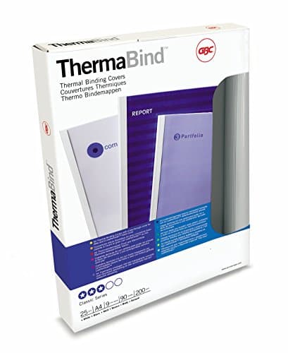 Image of GBC 3 mm Standard Thermal Binding Cover A4 - Pack of 25, White