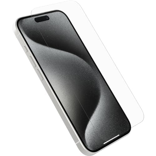Image of OtterBox Premium Glass Screen Protector for iPhone 15 Pro, Tempered Glass, advanced Scratch Protection, Survives Drops up to 3ft, Antimicrobial Protection, No Retail Packaging