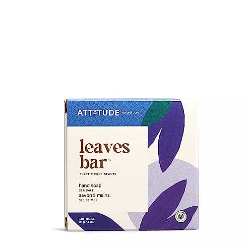 Image of ATTITUDE Soap Bar, Natural Origin, Nourishing Cleanser for Hands and Body, Repairs and Soothes Dry Skin, Avocado Oil & Shea Butter, EWG Verified & Vegan, Sea Salt, 113 g