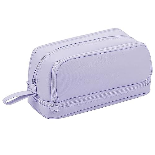 Image of Special Pencil Case, Large Capacity Angoo Pencil Case with Compartments, Cute Aesthetic Pencil Cases for Women Girls Secondary School Supplies (Purple)