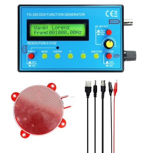 Image of FG-200 DDS Function Signal Generator, 1Hz-500kHz Multifunction Waveform Generator AC/DC Power Frequency Generator for Audio Testing, Oscilloscope Calibration