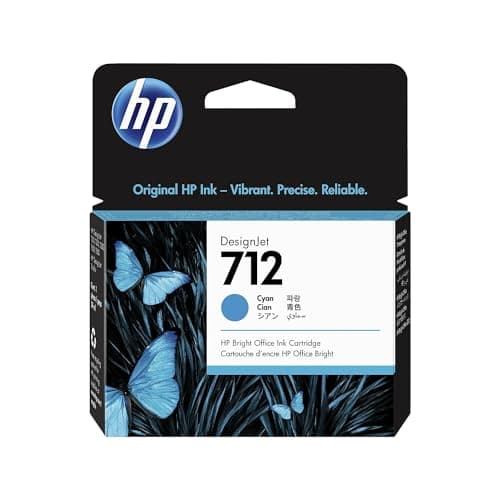 Image of HP 712 3ED67A Cyan 29-ml Genuine Ink Cartridge with Original Ink, for DesignJet T650, T630, T250, T230 & Studio Large Format Plotter Printers 713 DesignJet Printhead