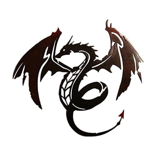 Image of Itonash Dragon Sculpture Wall Art, Metal Dragon Decoration for Home, 28 * 22cm Size, Metal Material (A)