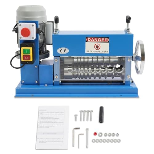 Image of Charocean Automatic Wire Stripper Electrical Cable Stripper Machine 370W Cable Stripper Machine 1.5mm ~ 38mm Electric Wire Stripper, 11 Channel Copper Cable Machine for Leftover Cable Recycling