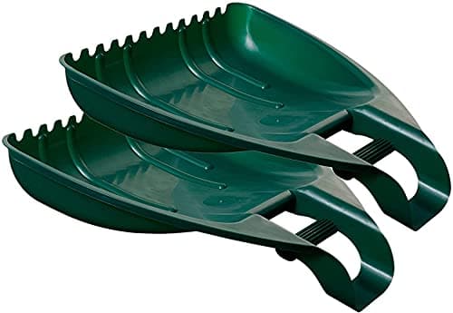 Image of Easy Shopping Leaf Grabber Pair Leaf and Grass Removal Handheld Collector Grabs Gathers Leaves Garden Cleaning Waste Rubbish Litter Scoop
