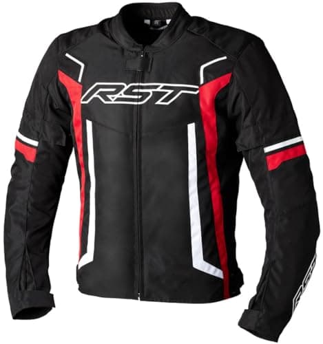 Image of Pilot Evo CE Mens Textile Jacket (Black / Red / White - 50)
