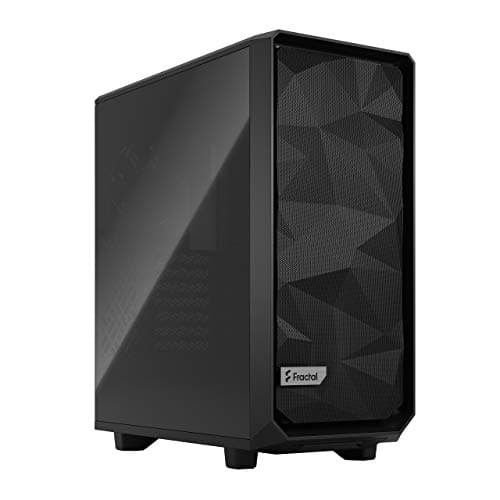Image of Fractal Design Meshify 2 Compact (Dark TG) Gaming Case w/Dark Tint Glass Window, ATX, Angular Mesh Front, 3 Fans, Detachable Front Filter, USB-C