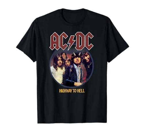 Image of Official AC/DC Highway To Hell Rock Music Band Album Logo T-Shirt