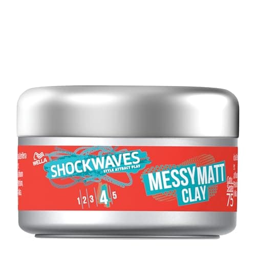 Image of WELLA Shockwaves Hair Clay, Messy Matt, 75ml