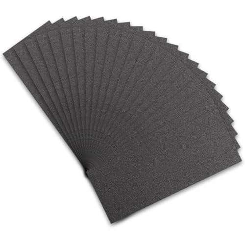 Image of STEBRUAM Wet and Dry Sandpaper 320 Grits, Sandpaper Assorted for Cars Polishing Metals Walls Wood Furniture Sanding, 21 Sheets Sand Paper 9x3.6 Inch