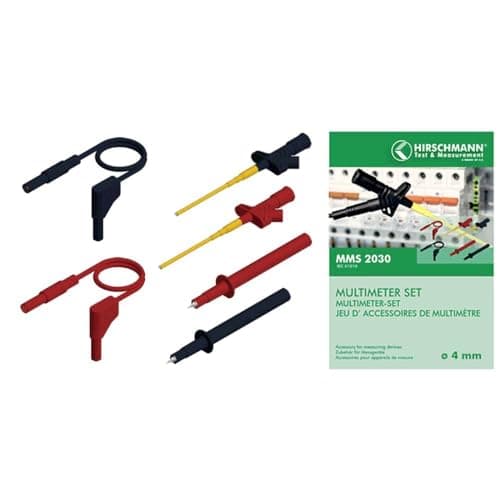 Image of Safety Ferrules Kit [ Strip Plug 4 mm – Strip Plug 4 mm] 1 m Black Red SKS Hirschmann MMS 2030