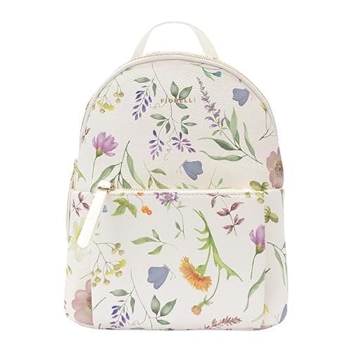 Image of Fiorelli Women's Ally Backpack, Stylish Small Rucksack with Adjustable Straps & Pockets, Faux Leather, Sprinkled Bloom Floral Print