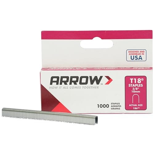 Image of Arrow Staples T18 Box ,Silver,1000 - 3/8 in