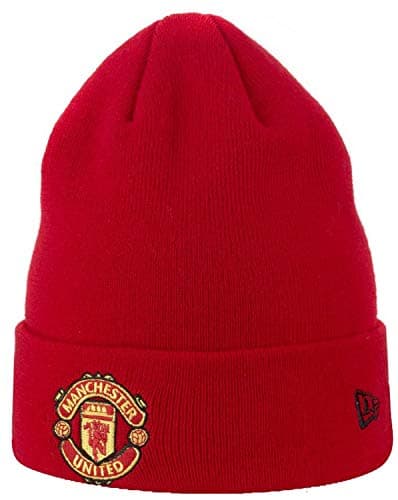 Image of New Era Men's Manchester United Cuff Knit Hat Beanie, Red (Team), One Size (Manufacturer Size:One)