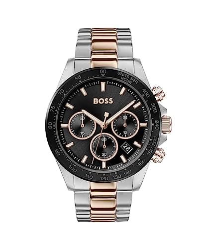 Image of BOSS Chronograph Quartz Watch for Men HERO Collection with Two-Tone Stainless Steel Bracelet - 1513757