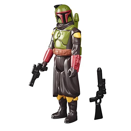 Image of Star Wars Hasbro Retro Collection Boba Fett (Morak) Toy 9.5 cm-Scale The Mandalorian Collectible Action Figure, Toys Kids 4 and Up, Multicolor, F4461