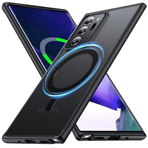 Image of FNDMIL[NO.1 Magnetic for Samsung Galaxy Note 20 Ultra Case with MagSafe[Military Grade Drop Tested][Translucent Matte][Anti-Fingerprint] Soft Silicone for Galaxy Note 20 Ultra 5G Phone Case,Black