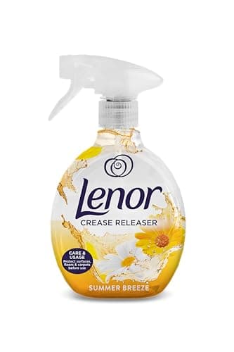 Image of Crease Lenor Crease Releaser Spray Removes Creases in Fabric. Summer Breeze, 500 Millilitre