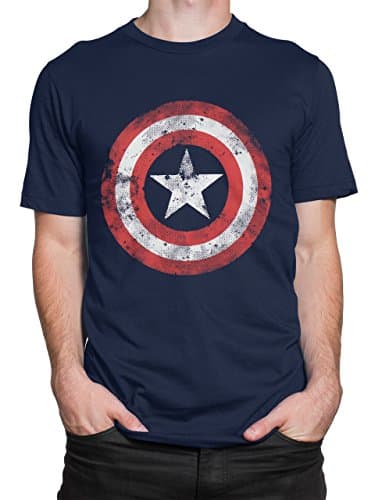 Image of Marvel Mens Captain America T-Shirt Multicoloured X - Large