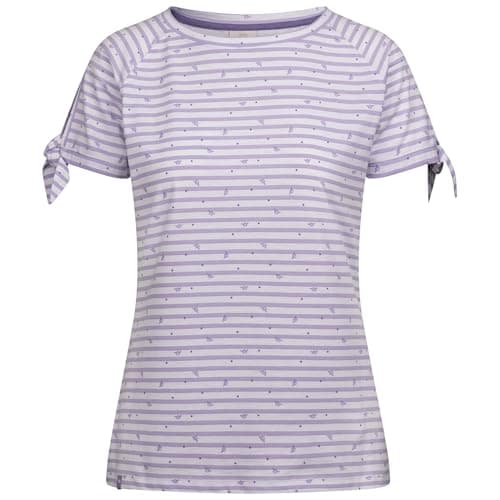 Image of Trespass Womens Tshirt Penelope - Short Sleeves Raglan, Tie Detail Cuffs, All Over Print, Round Neck, Contrast Inner Neck Tape, 150g, 60% Cotton / 40% Polyester