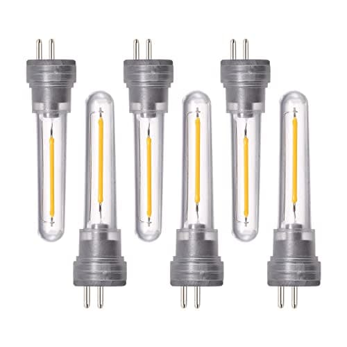 Image of DGE 6Pack S14 LED Light Bulb Plug in, 1W S14 Spare LED Light Bulbs, Replacement Plastic LED Bulbs for Outdoor String Lights, 2700K Warm White…