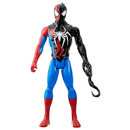 Image of Marvel Spider-Man VenomVersus Titan Hero Series Spider-Man Action Figure, Black, 12 pulgadas