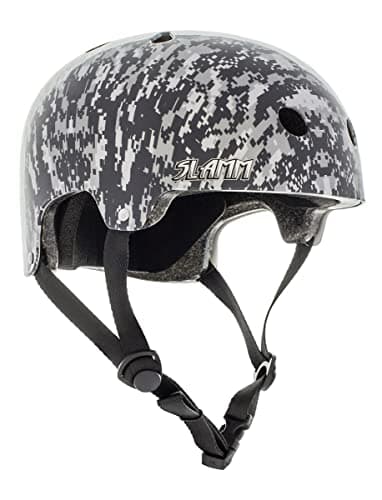 Image of Slamm Logo Helmet Grey Camo L/XL 57-59cm | Dual Size Padding for Optimum Fit 11 Vent Holes w. Sticker Sheet | High Density EPS Inner Core and Durable ABS Outer Shell