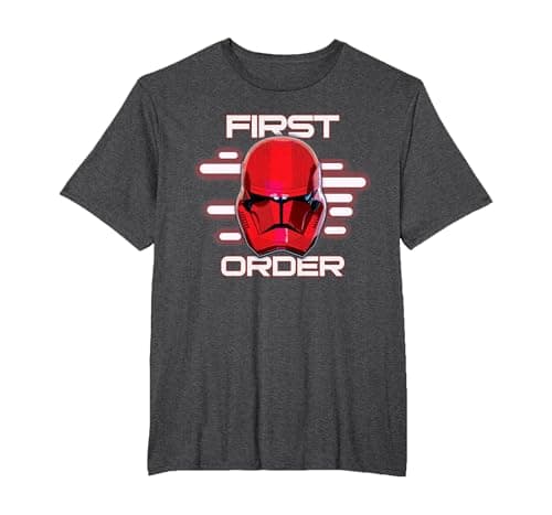 Image of Star Wars Rise of Skywalker First Order Sith Trooper T-Shirt, Men's Big and Tall, Dark Heather Grey, 6X Tall