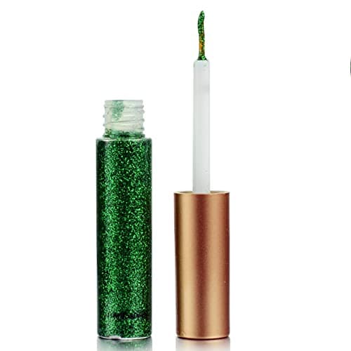 Image of Coloured Glitter Eyeliner Liquid, Waterproof Long-Lasting Glitter Liners, Silver Gold Pink Green Eyeliner for Eye Makeup