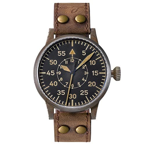 Image of Laco Pilot Watch Original Speyer Heirloom Made in Germany - 39 mm Diameter High Quality Automatic Watch - Type B - Unique Quality Outstanding Workmanship - Waterproof - Since 1925, Strap.