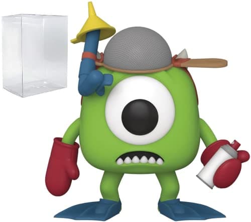 Image of Disney Pixar: Monsters Inc. 20th - Mike Wazowski with Mitts Funko Pop! Vinyl Figure (Bundled with Compatible Pop Box Protector Case), Multicolor, 3.75 inches