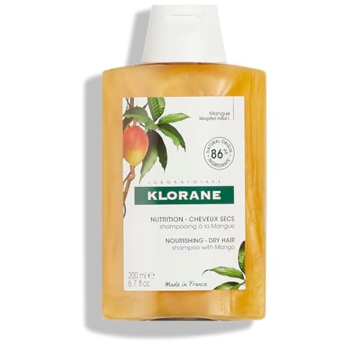 Image of Klorane Nourishing Mango Butter Shampoo – For Dry, Damaged Hair – Biodegradable** Formula – Sulphate Free – Vegan* – 1x 200 ml Bottle