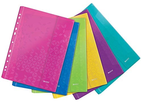 Image of Leitz Wow A4 Pocket - Flap Assorted Colours (Pack of 6)