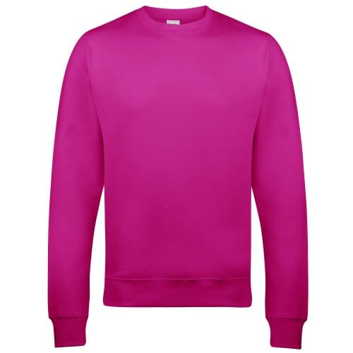 Image of AWDis Men's Sweat Sweatshirt, Pink (Hot Pink), Medium